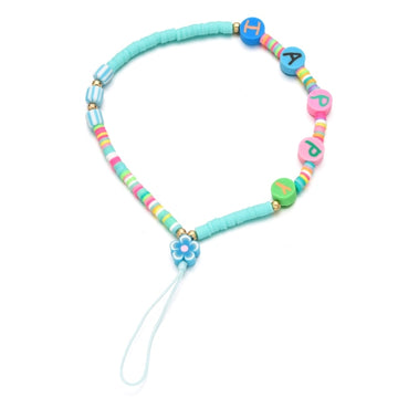 Boho New Summer Colorful Clay Mobile Phone Chain Lanyards for Women Girls Bohemia Eye Pearl Rope Phone Case Hanging Cord Jewelry daiiibabyyy